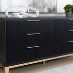 Caleb Six Drawer Dresser, Onyx Oak