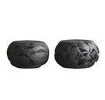 Teak Root Round Stool in Charcoal, 24"L x 24"W x 14"H