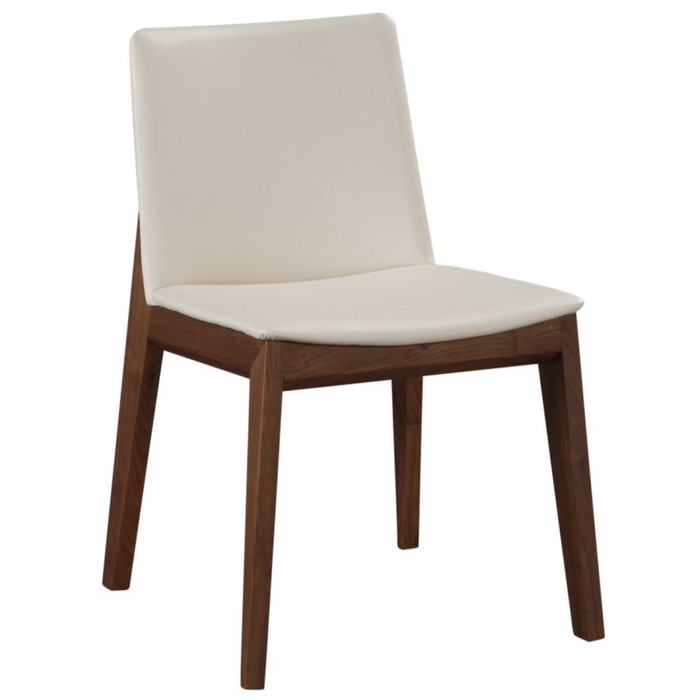 Deco Dining Chair White, Walnut