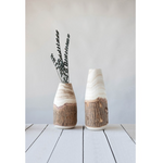 Round x 12-1/2"H Paulownia Wood Vase w/ Live Edge