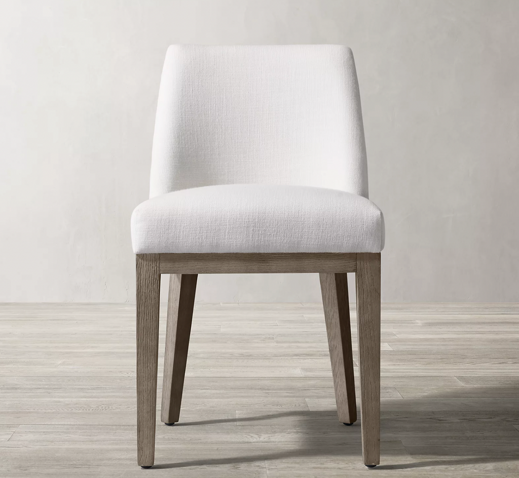 Morgan Curved Back Fabric Dining Side Chair Nickel Anna Hislop Home