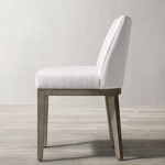 Morgan Curved-Back Fabric Dining Side Chair (Sand)