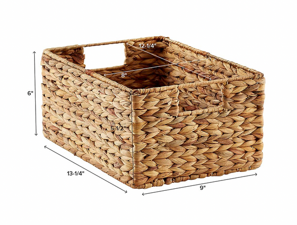 Water Hyacinth Bin Natural, 5 Sizes