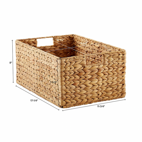 Water Hyacinth Bin Natural, 5 Sizes