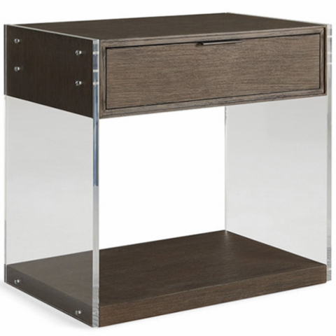 Dalton Nightstand with Lucite, 30"W