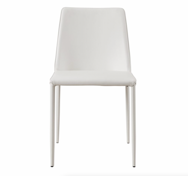 Nora Pu Dining Chair White-M2