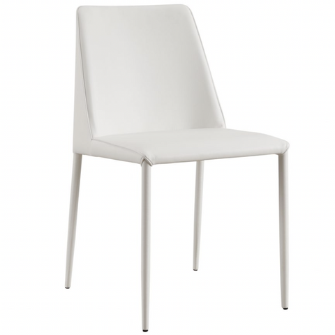 Nora Pu Dining Chair White-M2