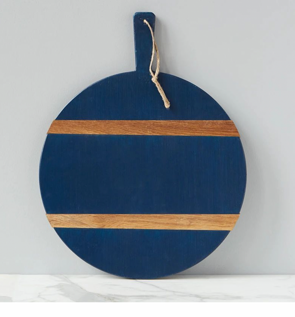 Navy Round Mod Charcuterie Board, Medium