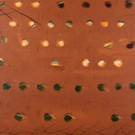 X Spot Rust, 60"W x 2"D x 40"H