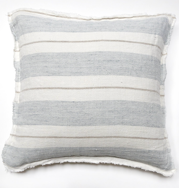 Laguna Pillow, Ocean/ Natural- 20" x 20"