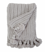 Anacapa Oversized Throw, Light Grey