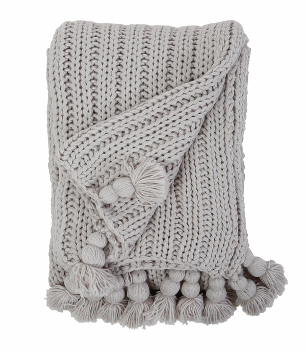 Anacapa Oversized Throw, Light Grey