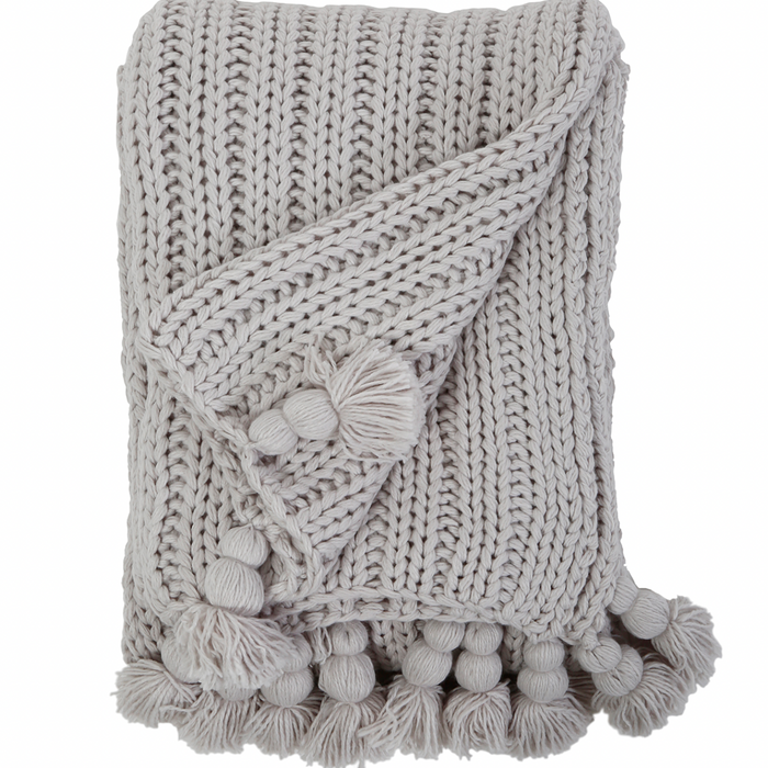 Anacapa Oversized Throw, Light Grey