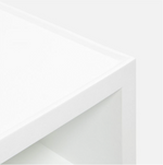 Brooklyn Coffee Table - Designer White Faux Belgian Linen, 38"L x 38"W x 18"H