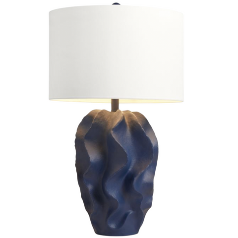 Bethany Table Lamp, Navy Resin