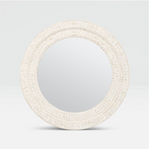 Lexi Mirror 32", Natural Bone/White Resin