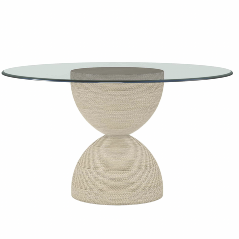 Cotiere Round Dining Table with Glass Top, 54"