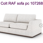Colt 3-Piece Sectional w/ Ottoman, Aldred Silver, 120"