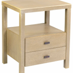 Crafted Home's Hooper 2-Drawer Wooden Accent Side Table, Wheat
