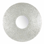 Cameron Round Mirror XL - Silver, 47"