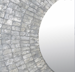 Cameron Round Mirror XL - Silver, 47"
