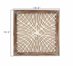 Framed Handmade Paper Wall Decor, 19.5", 3 Assorted Styles