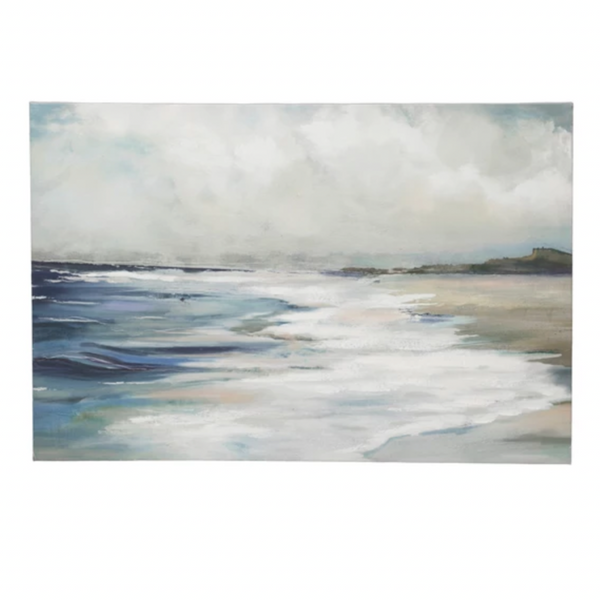 Hand-Painted Canvas Wall Decor with Beach Scene, 23-1/2"W x 15-3/4"H