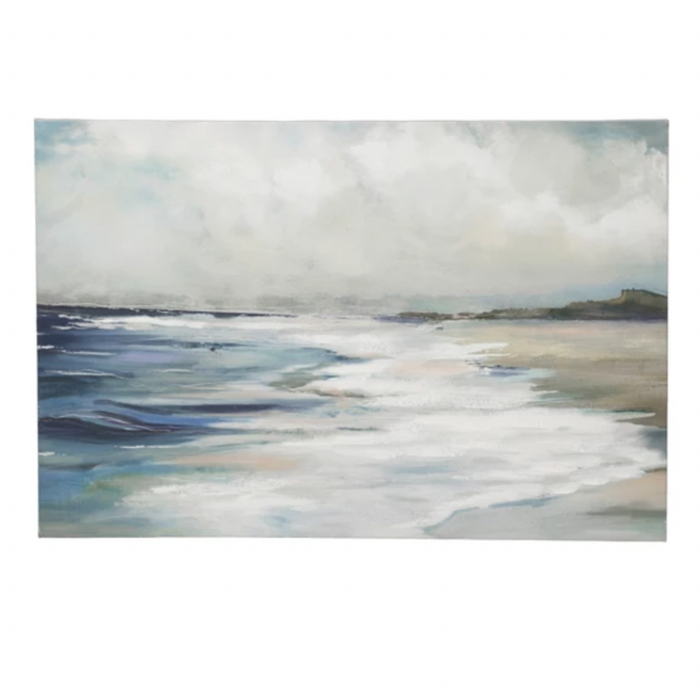 Hand-Painted Canvas Wall Decor with Beach Scene, 23-1/2"W x 15-3/4"H