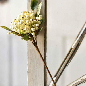 Clutch Berries Stem, Cream, 14"