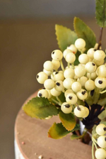Clutch Berries Stem, Cream, 14"