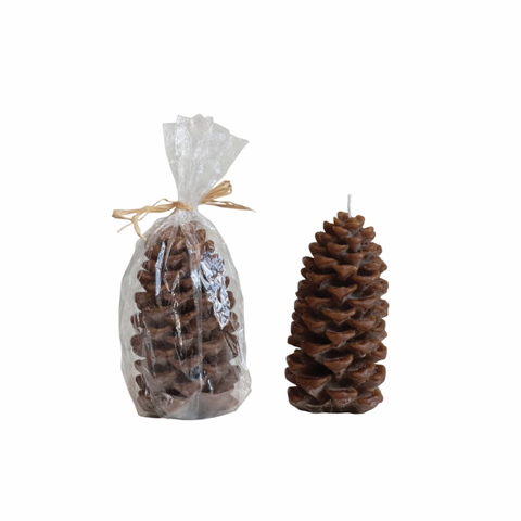 Unscented Pinecone Shaped Candle