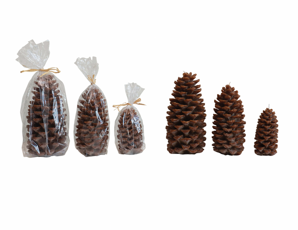 Unscented Pinecone Shaped Candle