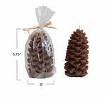 Unscented Pinecone Shaped Candle