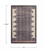 Mango Wood Framed Cotton Wall Decor-Multi Color, 12"W x 15-3/4"H