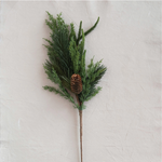 Faux Mixed Pine Spray with Pinecones