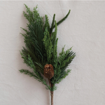 Faux Mixed Pine Spray with Pinecones