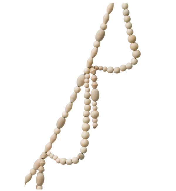 Paulownia Wood Bead Swag Garland