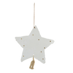 Paper Mache Star Ornament with Dots and Tassel