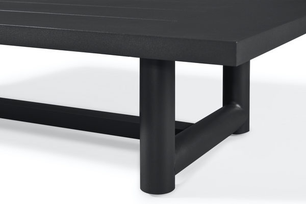 Breeze XL Coffee Table - Aluminum Asteroid, 63"W x 32.3"D x 14"H