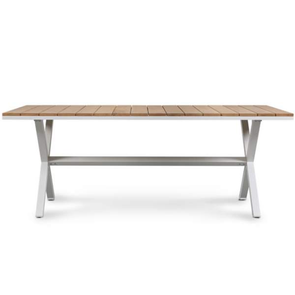 Coast Dining Table 2600 - Aluminum White, 102"W x 39"D
