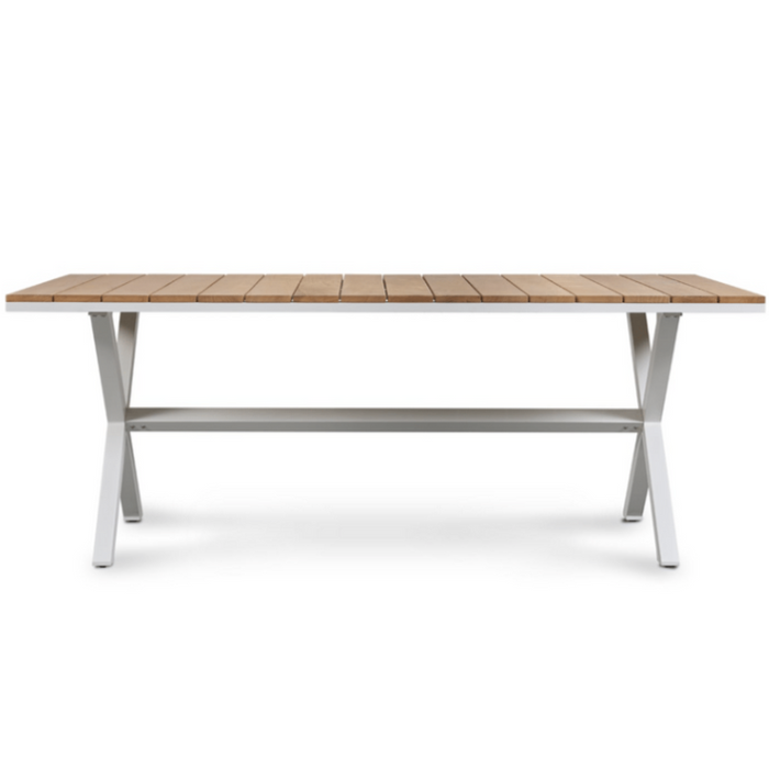 Coast Dining Table 2600 - Aluminum White, 102"W x 39"D