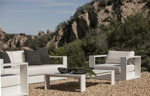 Hayman Coffee Table - Aluminum White, 56"W x 31.5"D x 11.8"H