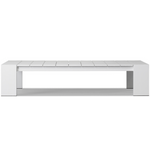 Hayman Coffee Table - Aluminum White, 56"W x 31.5"D x 11.8"H