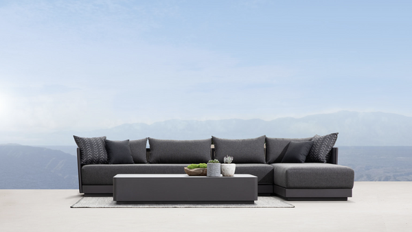 Antigua 3-Seat Sofa, Aluminum Asteroid
