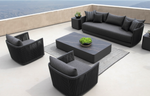 Antigua 3-Seat Sofa, Aluminum Asteroid