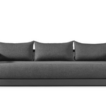 Antigua 3-Seat Sofa, Aluminum Asteroid
