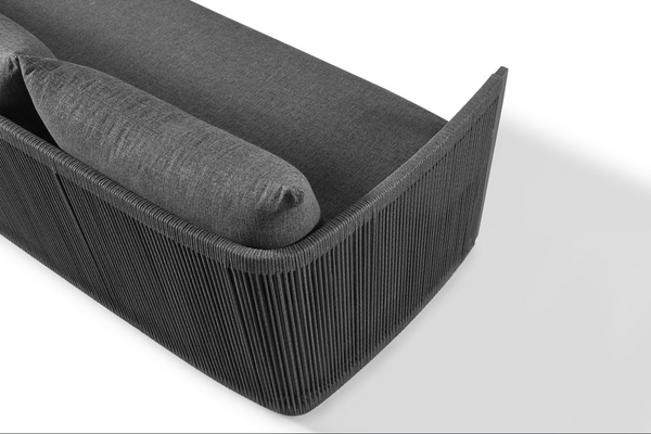 Antigua 3-Seat Sofa, Aluminum Asteroid
