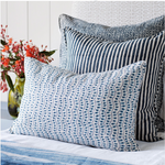 Amulet Azure Linen Cushion, 14" x 22"