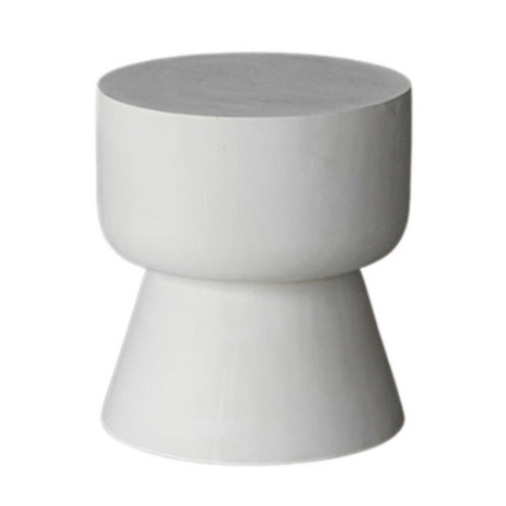Ismaya Stool, Opaque White Finish