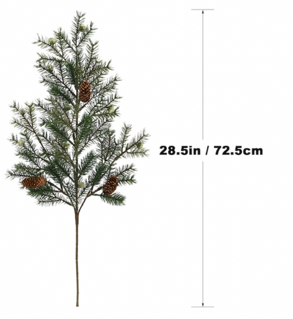 Dark Green Angel Pine with Pinecone Stem